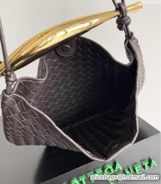 Well Crafted Bottega Veneta Large Sardine Bag with Strap in Intrecciato Leather 754988 Fondant Brown 2026