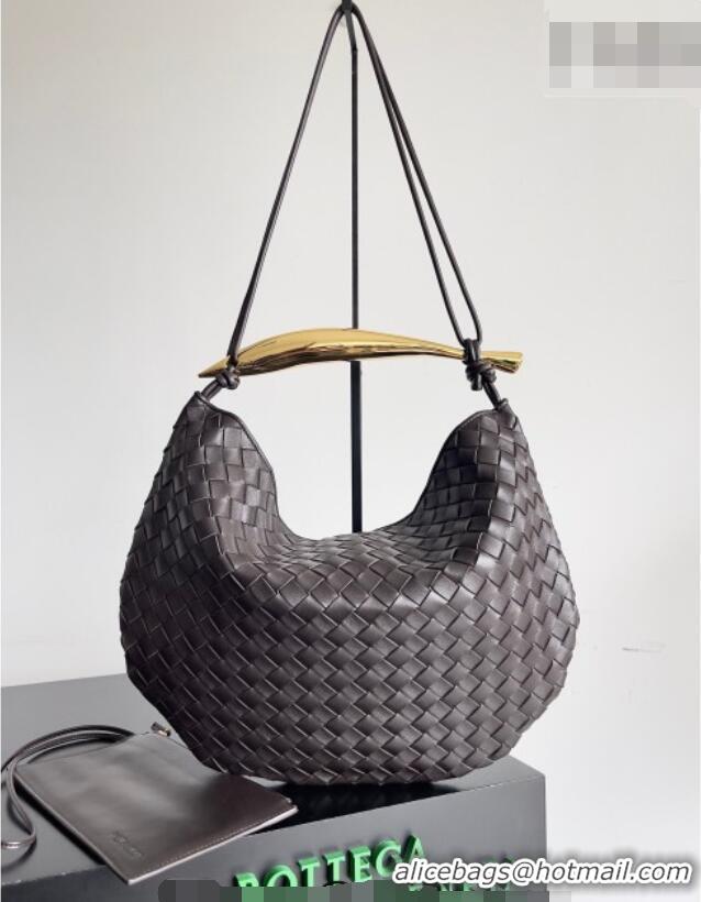 Well Crafted Bottega Veneta Large Sardine Bag with Strap in Intrecciato Leather 754988 Fondant Brown 2026