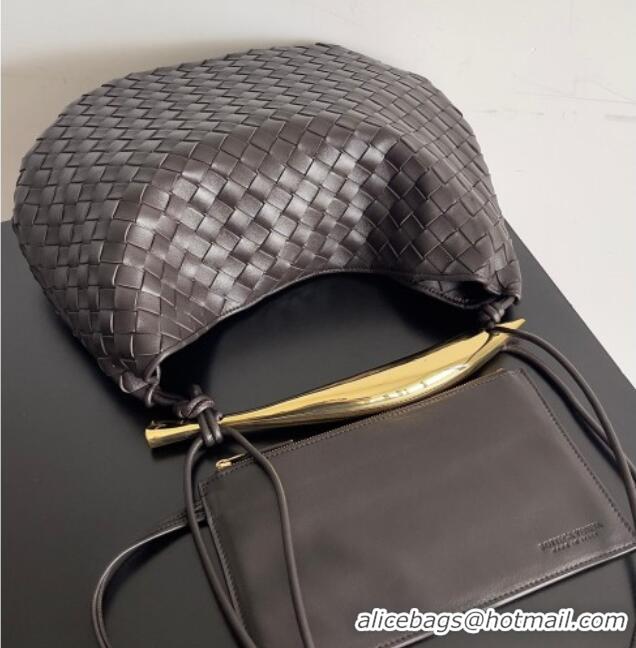 Well Crafted Bottega Veneta Large Sardine Bag with Strap in Intrecciato Leather 754988 Fondant Brown 2026