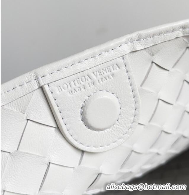 Low Price Bottega Veneta Large Sardine Bag with Strap in Intrecciato Leather 754988 White 2026