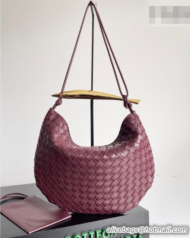 Grade Quality Bottega Veneta Large Sardine Bag with Strap in Intrecciato Leather 754988 Burgundy 2026