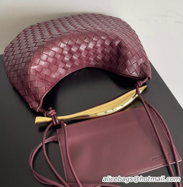 Grade Quality Bottega Veneta Large Sardine Bag with Strap in Intrecciato Leather 754988 Burgundy 2026