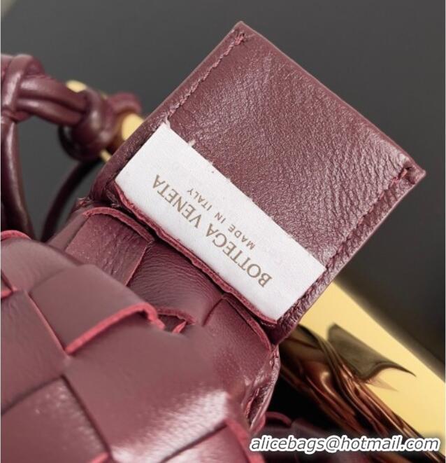Grade Quality Bottega Veneta Large Sardine Bag with Strap in Intrecciato Leather 754988 Burgundy 2026