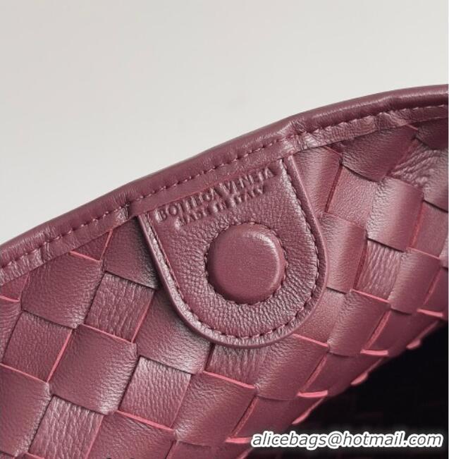Grade Quality Bottega Veneta Large Sardine Bag with Strap in Intrecciato Leather 754988 Burgundy 2026