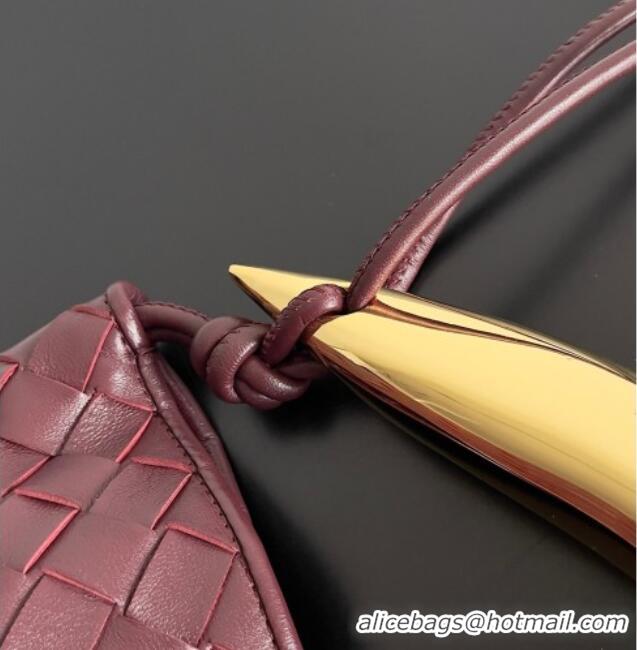 Grade Quality Bottega Veneta Large Sardine Bag with Strap in Intrecciato Leather 754988 Burgundy 2026