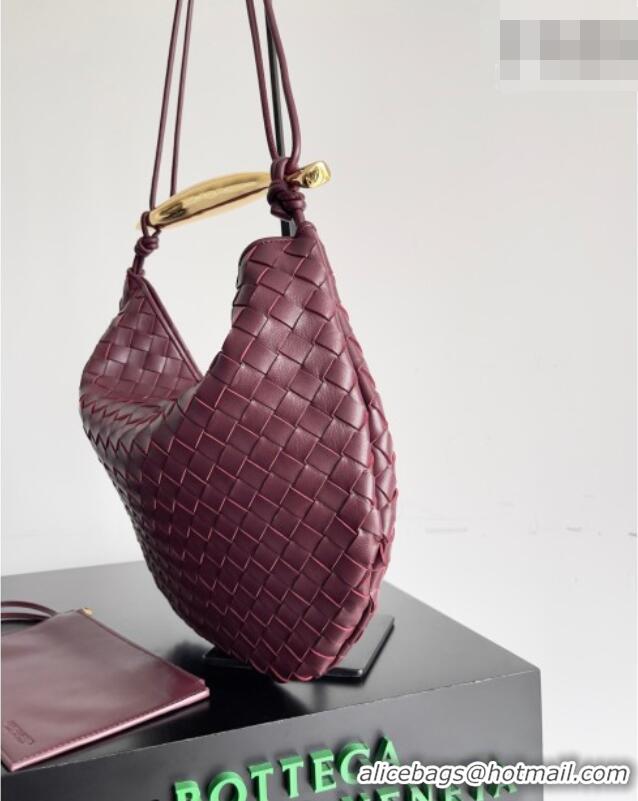 Grade Quality Bottega Veneta Large Sardine Bag with Strap in Intrecciato Leather 754988 Burgundy 2026