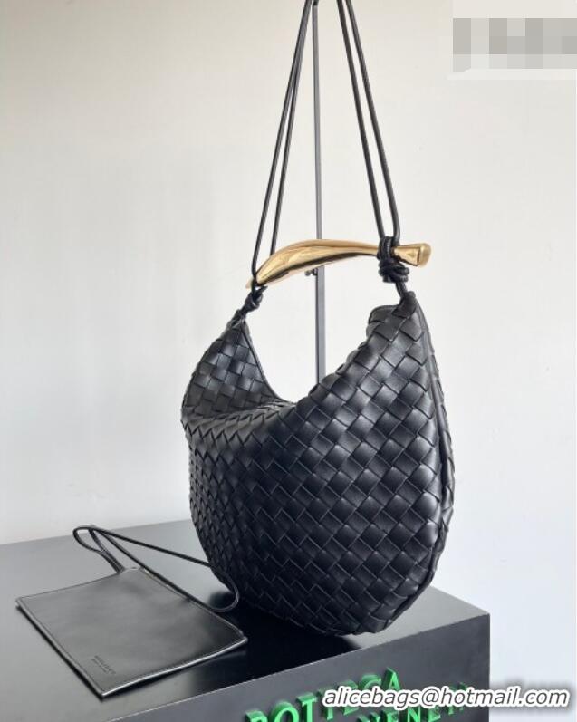 Buy Best Bottega Veneta Large Sardine Bag with Strap in Intrecciato Leather 754988 Black 2026