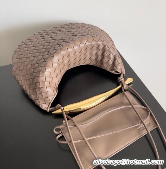 Low Cost Bottega Veneta Large Sardine Bag with Strap in Intrecciato Leather 754988 Light Khaki 2026