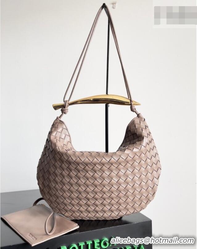 Low Cost Bottega Veneta Large Sardine Bag with Strap in Intrecciato Leather 754988 Light Khaki 2026