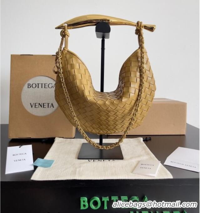 Good Price Bottega Veneta Sardine Bag with Chain in Intrecciato Leather 776768 Dark Nut 2026