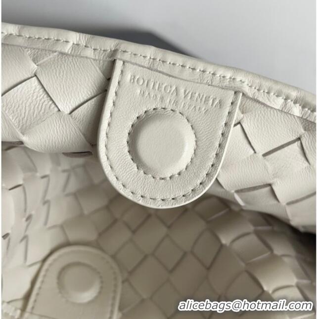 New Fashion Bottega Veneta Sardine Bag with Chain in Intrecciato Leather 776768 White 2026