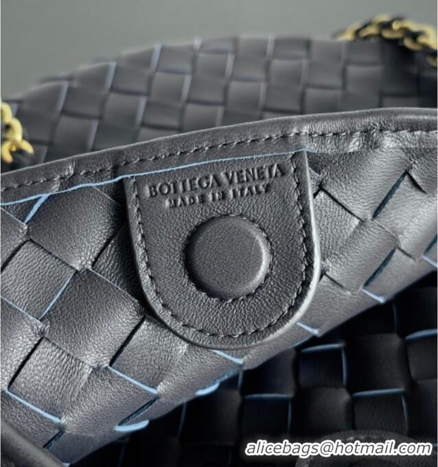 Grade Design Bottega Veneta Sardine Bag with Chain in Intrecciato Leather 776768 Space Blue 2026