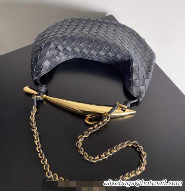 Grade Design Bottega Veneta Sardine Bag with Chain in Intrecciato Leather 776768 Space Blue 2026
