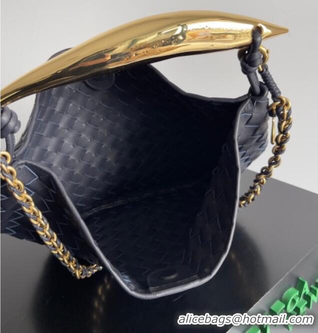 Grade Design Bottega Veneta Sardine Bag with Chain in Intrecciato Leather 776768 Space Blue 2026