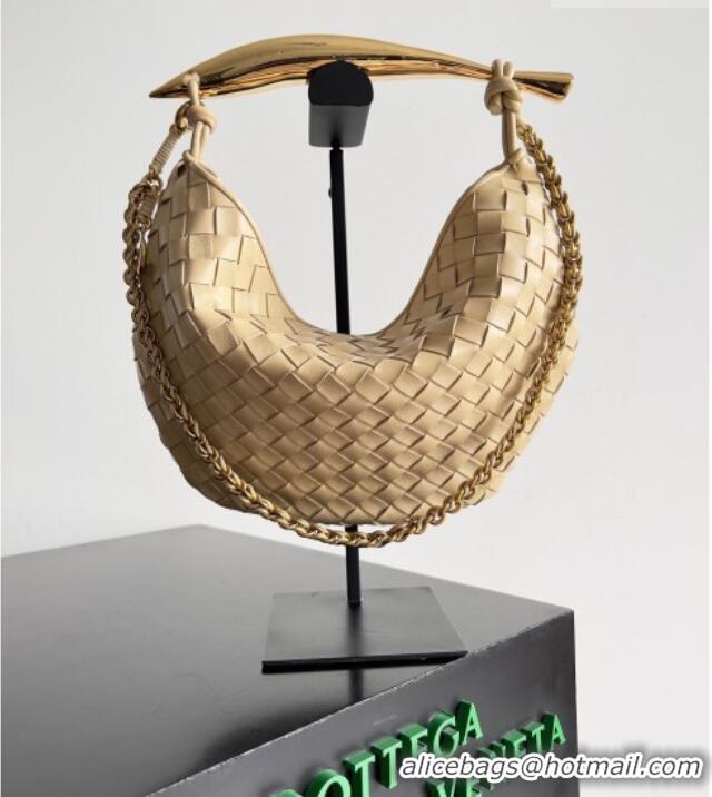 Good Taste Bottega Veneta Sardine Bag with Chain in Intrecciato Leather 776768 Porridge 2026