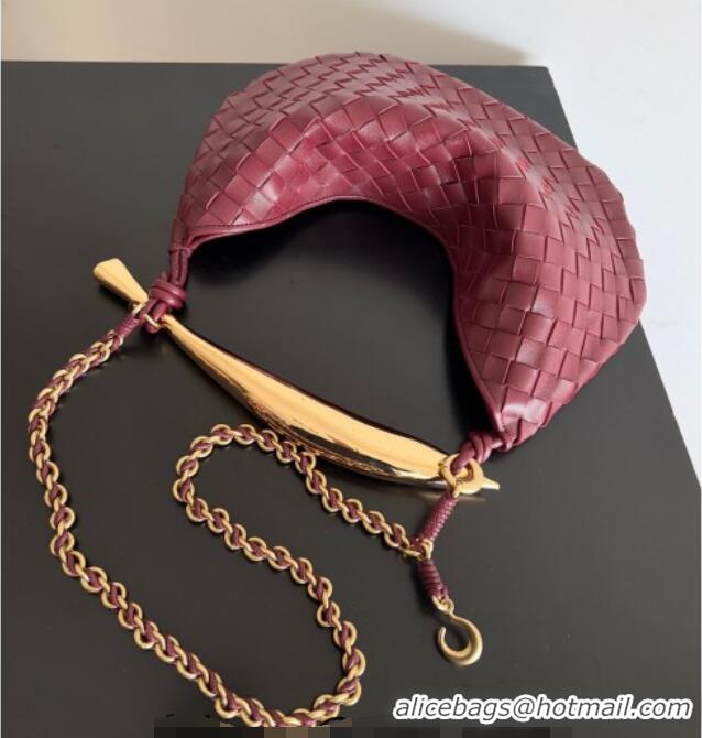 Market Sells Bottega Veneta Sardine Bag with Chain in Intrecciato Leather 776768 Burgundy 2026