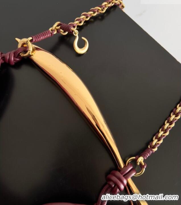 Market Sells Bottega Veneta Sardine Bag with Chain in Intrecciato Leather 776768 Burgundy 2026