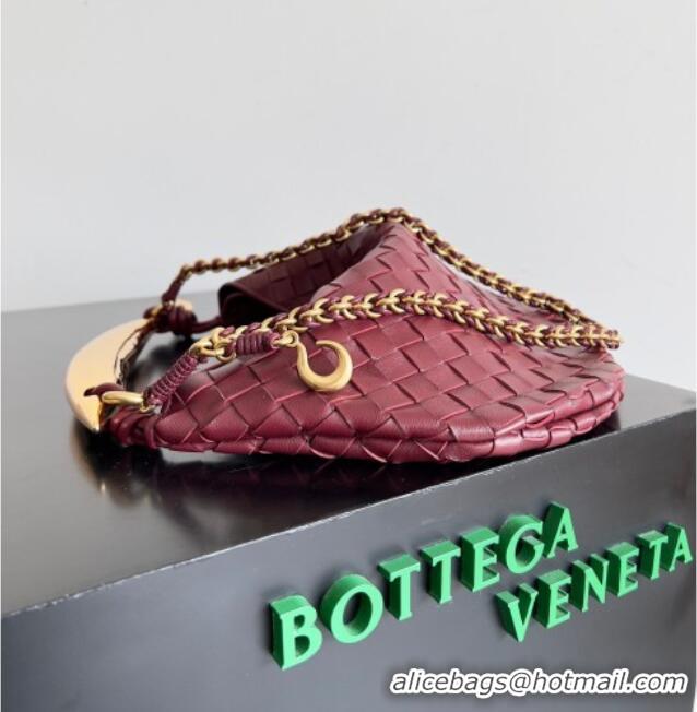 Market Sells Bottega Veneta Sardine Bag with Chain in Intrecciato Leather 776768 Burgundy 2026