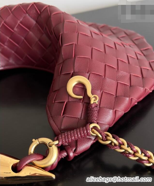 Market Sells Bottega Veneta Sardine Bag with Chain in Intrecciato Leather 776768 Burgundy 2026