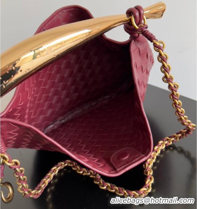 Market Sells Bottega Veneta Sardine Bag with Chain in Intrecciato Leather 776768 Burgundy 2026