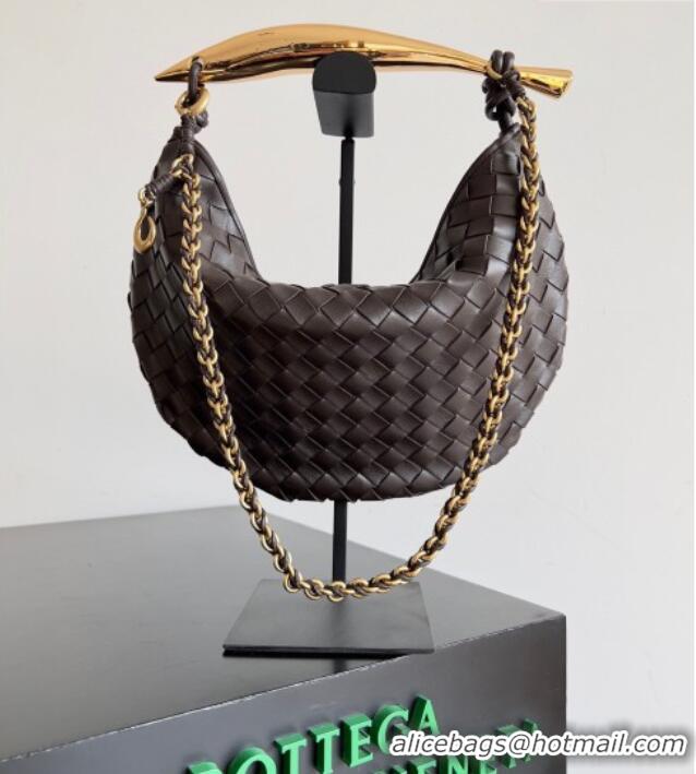 Trendy Design Bottega Veneta Sardine Bag with Chain in Intrecciato Leather 776768 Fondant Brown 2026