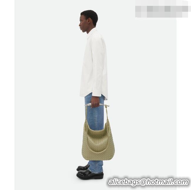 Top Quality Bottega Veneta Men's Sardine Hobo Bag in Intrecciato Leather BV040202 Green 2026