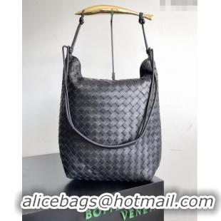 Buy Fashionable Bottega Veneta Men's Sardine Hobo Bag in Intrecciato Leather BV040202 Black 2026