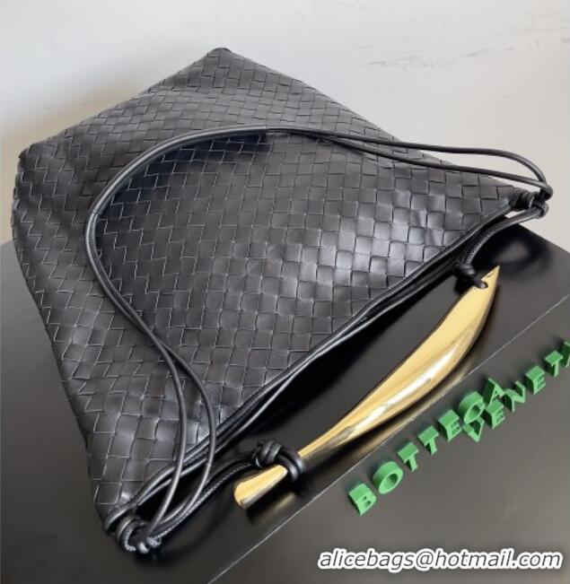 Buy Fashionable Bottega Veneta Men's Sardine Hobo Bag in Intrecciato Leather BV040202 Black 2026