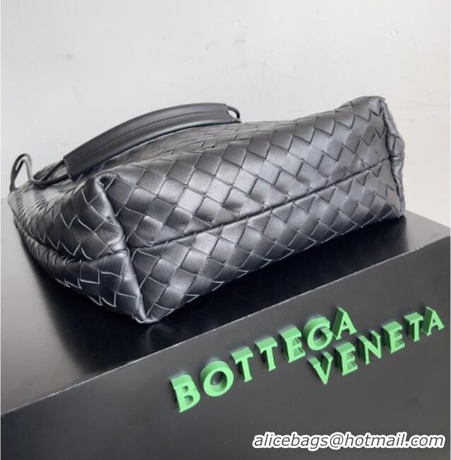 Buy Fashionable Bottega Veneta Men's Sardine Hobo Bag in Intrecciato Leather BV040202 Black 2026
