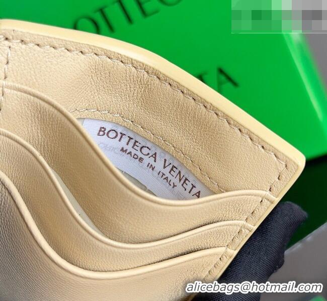 Well Crafted Bottega Veneta Cassette Credit Card Case in Intreccio Leather 742693 Porridge 2026