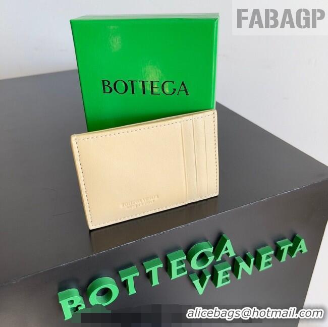 Well Crafted Bottega Veneta Cassette Credit Card Case in Intreccio Leather 742693 Porridge 2026