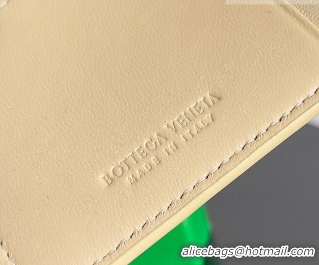 Well Crafted Bottega Veneta Cassette Credit Card Case in Intreccio Leather 742693 Porridge 2026