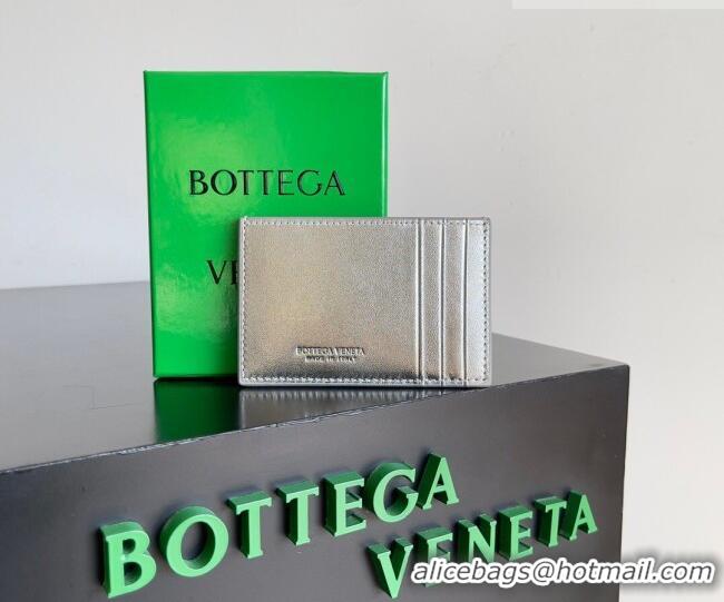 Market Sells Bottega Veneta Cassette Credit Card Case in Intreccio Leather 742693 Silver 2026