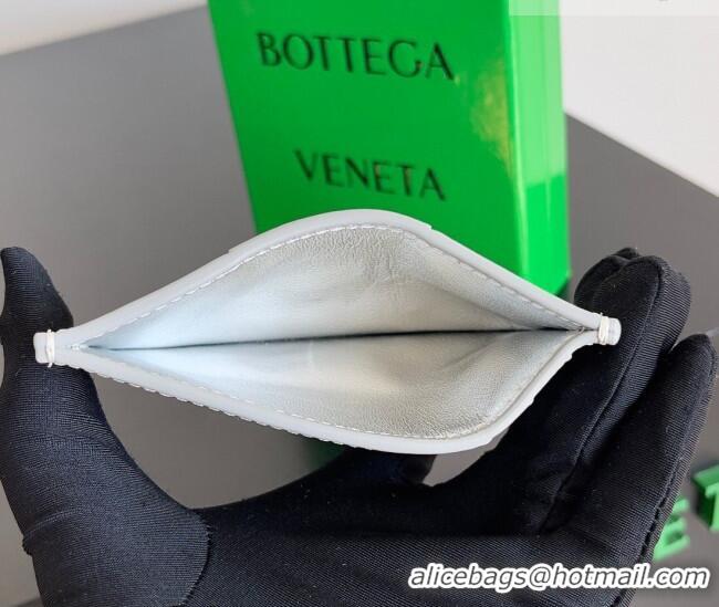 Market Sells Bottega Veneta Cassette Credit Card Case in Intreccio Leather 742693 Silver 2026