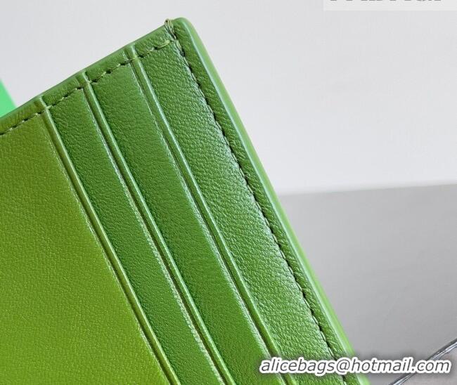 Best Grade Bottega Veneta Cassette Credit Card Case in Intreccio Leather 742693 Avocado 2026