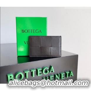 Discount Bottega Veneta Cassette Credit Card Case in Intreccio Leather 742693 Fondant Brown 2026