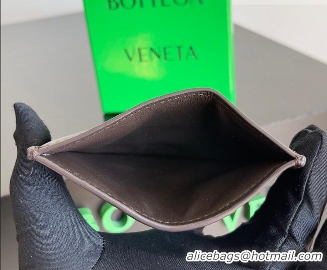 Discount Bottega Veneta Cassette Credit Card Case in Intreccio Leather 742693 Fondant Brown 2026
