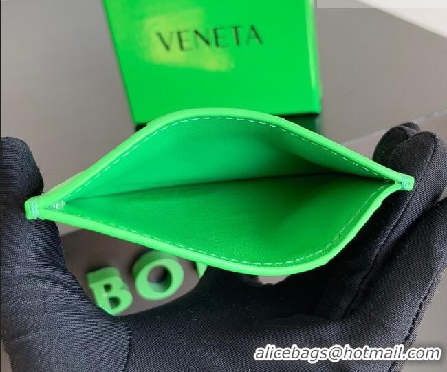 Inexpensive Bottega Veneta Cassette Credit Card Case in Intreccio Leather 742693 Parakeet Green 2026