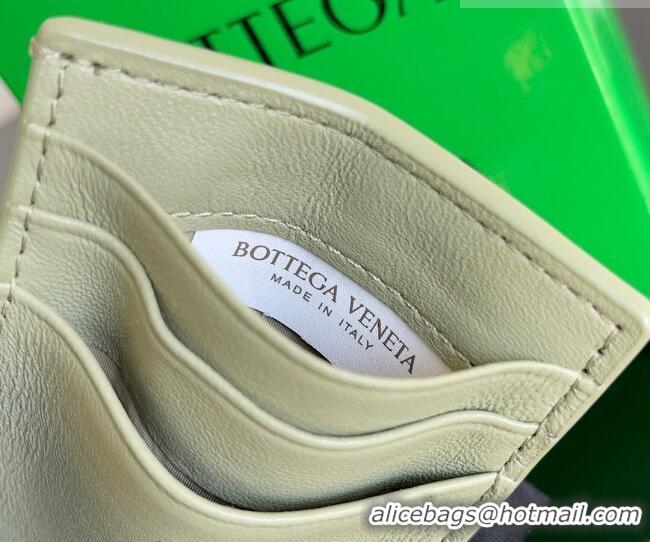 Grade Design Bottega Veneta Cassette Credit Card Case in Intreccio Leather 742693 Travertine Green 2026