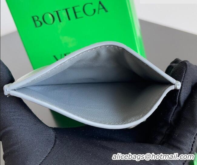 Shop Promotional Bottega Veneta Cassette Credit Card Case in Intreccio Leather 742693 Grey 2026
