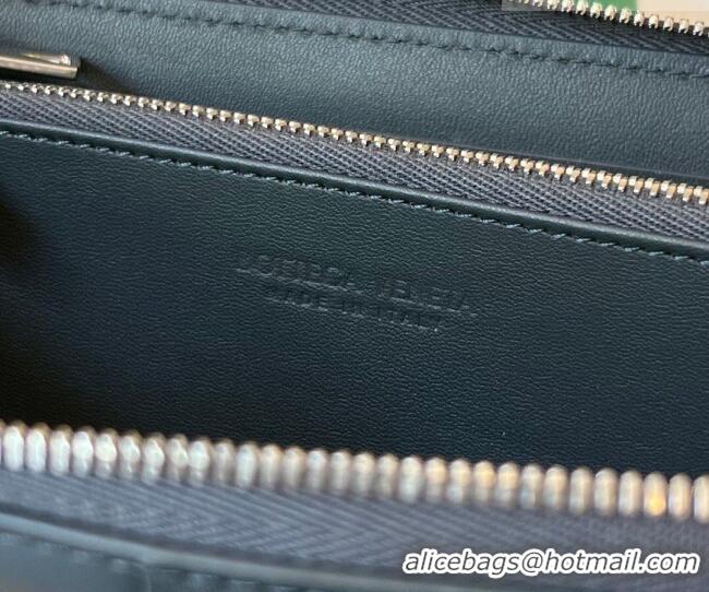 Grade Design Bottega Veneta Men's Cassette Zip Around Wallet in Intreccio Leather 814649 Dark Moss 2026