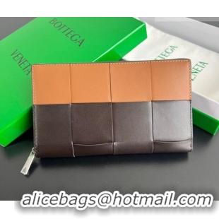 Market Sells Bottega Veneta Men's Cassette Zip Around Wallet in Intreccio Leather 814649 Fondant/Brown 2026