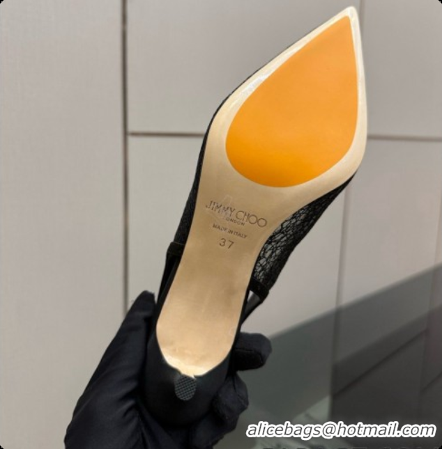 Lower Price Jimmy Choo Love Slingbacks 65 in Black Candyfloss Glitter J091260 2026 
