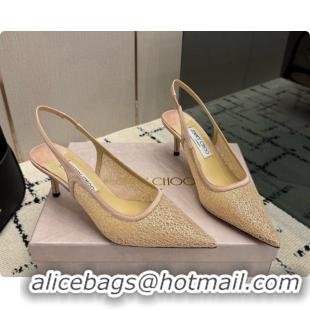 Shop Duplicate Jimmy Choo Love Slingbacks 65 in Beige Candyfloss Glitter J091261 2026