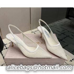 Charming Jimmy Choo Love Slingbacks 65 in White Candyfloss Glitter J091262 2026