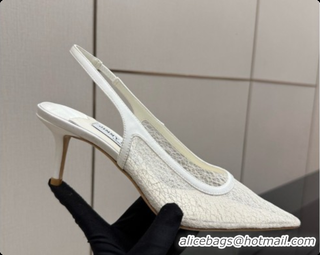 Charming Jimmy Choo Love Slingbacks 65 in White Candyfloss Glitter J091262 2026