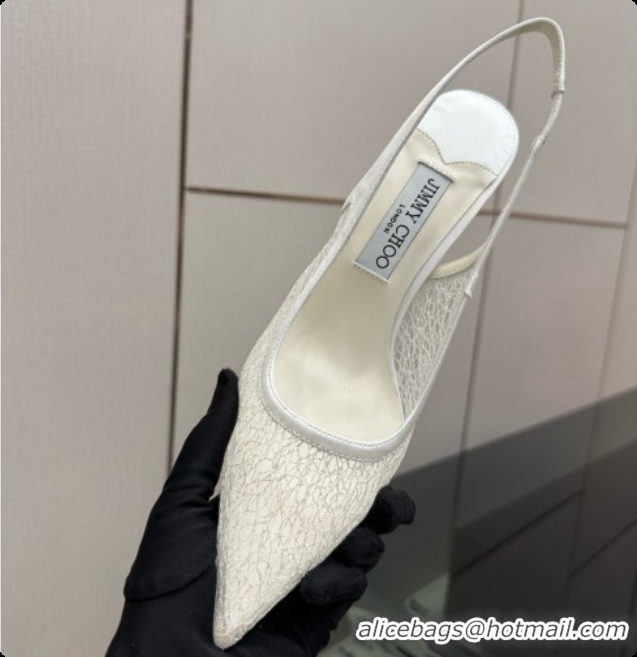 Charming Jimmy Choo Love Slingbacks 65 in White Candyfloss Glitter J091262 2026