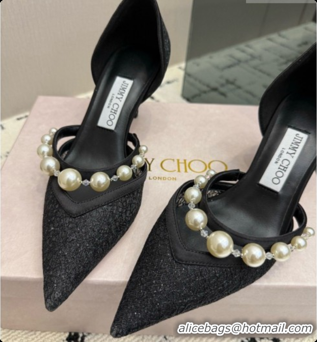 New Arrivals Jimmy Choo Aurelie 65 Pump in Black Candyfloss Glitter J091263 2026