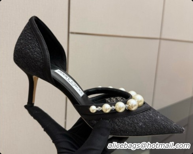 New Arrivals Jimmy Choo Aurelie 65 Pump in Black Candyfloss Glitter J091263 2026