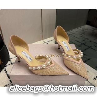 Good Product Jimmy Choo Aurelie 65 Pump in Beige Candyfloss Glitter J091264 2026